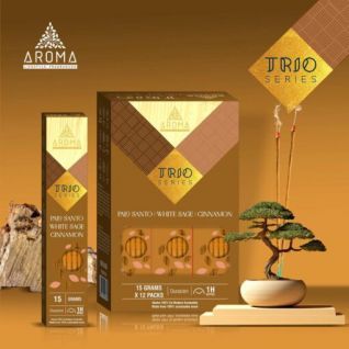 Incienso AROMA TRÍO Palo Santo, Salvia y Canela